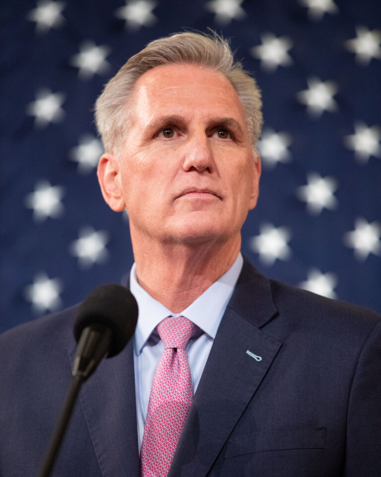 Kevin McCarthy, official portrait as Speaker of the House, 2023 (Public Domain, PD USGov Congress)